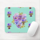 Shabby Türkis Art Blumenmarkt Maus Mat Pad Mousepad (Mit Mouse)