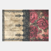 Shabby-Viktorianische Spitzenklasse-Decoupage Geschenkpapier Set (Vorderseite 3)