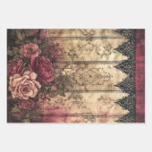 Shabby-Viktorianische Spitzenklasse-Decoupage Geschenkpapier Set (Vorderseite 2)