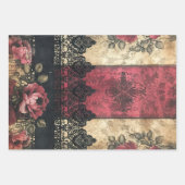 Shabby-Viktorianische Spitzenklasse-Decoupage Geschenkpapier Set (Vorderseite)