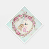 Shabby Vintag Baby Dusche Serviette (Ecke)