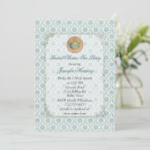 Shabby Vintag Brautparty Tee Party Einladung (Stehend Vorderseite)