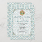 Shabby Vintag Brautparty Tee Party Einladung (Vorne/Hinten)