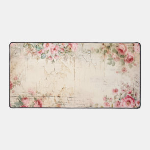 Shabby Vintag Pink Roses Schreibtischunterlage