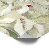 Shabby Vintage Elfenbein rosa Collage Poste Poster (Ecke)