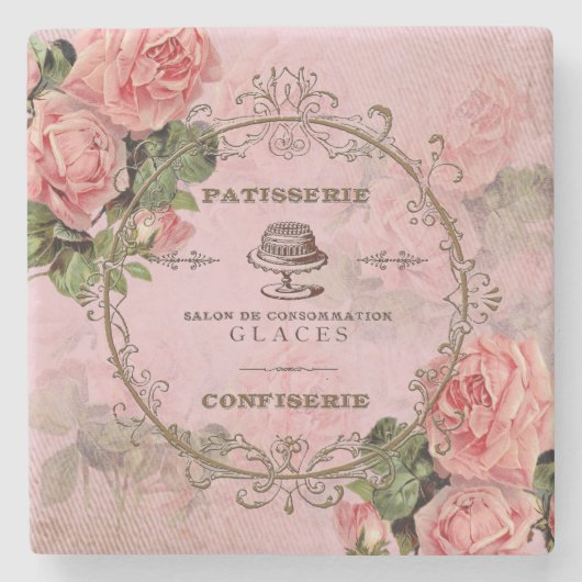 Shabby Vintage Rose2 - Untersetzer (Vorderseite)