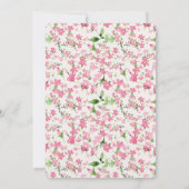 Shabby Vintage Rose Rustic Wood Brautparty Einladung (Rückseite)