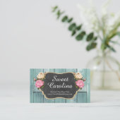 Shabby Vintage Rose Rustikales Landhaus Visitenkarte (Stehend Vorderseite)
