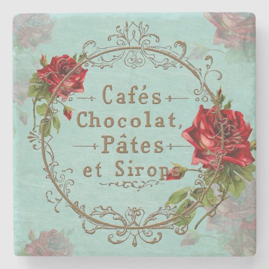 Shabby Vintage Rose - Untersetzer (Vorderseite)