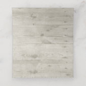 Shabby Wood and Lace Wedding Folding Platzkarte (Innenseite Aufgefaltet)