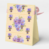 Shabby Yellow Floral Tee Party Cake Gefallen Box Geschenkschachtel (Rückseite)