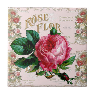 SHABBYCHIC Englische Rose altrosa Fliese
