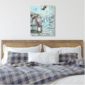 Shabbychic Paris Collage Rose Leinwanddruck (Insitu (Schlafzimmer))