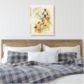 Shabbychic Paris Collage Rose Leinwanddruck (Insitu (Schlafzimmer))