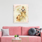 Shabbychic Paris Collage Rose Leinwanddruck (Insitu (Wohnzimmer))