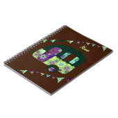 Shabbychic Retro-Anhänger, Camper, Karawanenammer Notizblock (Linke Seite)