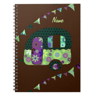 Shabbychic Retro-Wohnwagen, Campingwagen, Wohnwage Notizblock