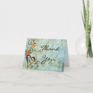 ShabbyChic Vintag Danke-Card Dankeskarte