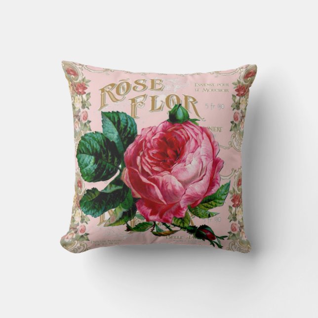 SHABBYCHIC Vintag Paris-Dekodesign Kissen (Vorderseite)
