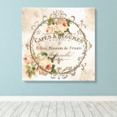 ShabbyVintageRoses3 - Wrapped Canvas Leinwanddruck (Insitu (Holzboden))