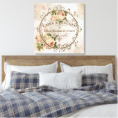 ShabbyVintageRoses3 - Wrapped Canvas Leinwanddruck (Insitu (Schlafzimmer))