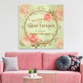 ShabbyVintageRoses3 - Wrapped Canvas Leinwanddruck (Insitu (Wohnzimmer))