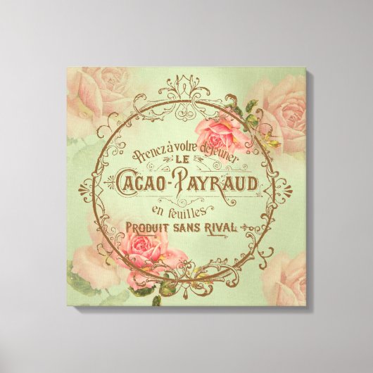 ShabbyVintageRoses3 - Wrapped Canvas Leinwanddruck (Vorderseite)