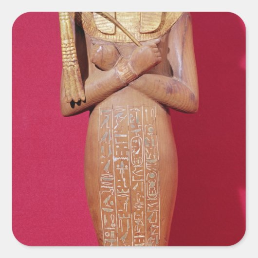 Shabti Figur des Königs aus Grab von Tutankhamun Quadratischer Aufkleber (Vorderseite)