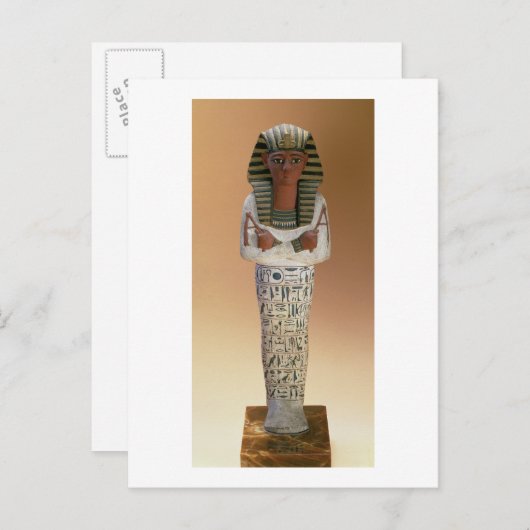 Shabti-Figur Ramesses IV, New Kingdom (stuccoe Postkarte (Vorne/Hinten)
