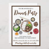 Shabu-Shabu Japanisch Essen Dinner Party Hotpot Einladung (Vorne/Hinten)