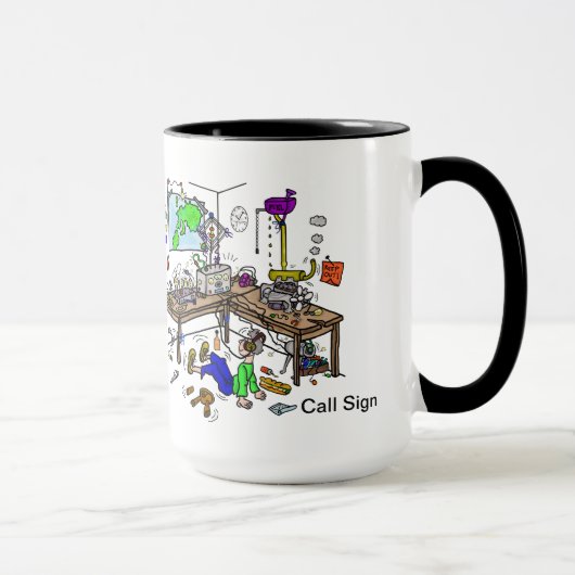 Shack geschieht lustige Schinken-Radio-Tasse Tasse (Rechts)