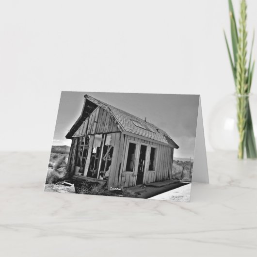 Shack lustige neue Zuhause Glückwünsche Karte (Rückseite)