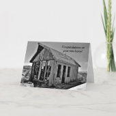 Shack lustige neue Zuhause Glückwünsche Karte (Vorderseite)