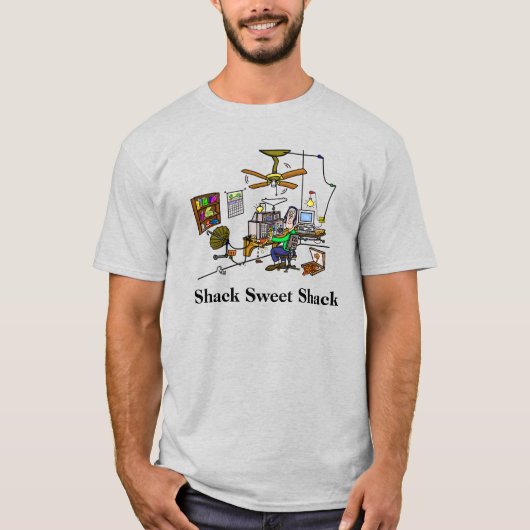 Shack Sweet Shack Funny Ham Radio Room T - Shirt (Vorderseite)