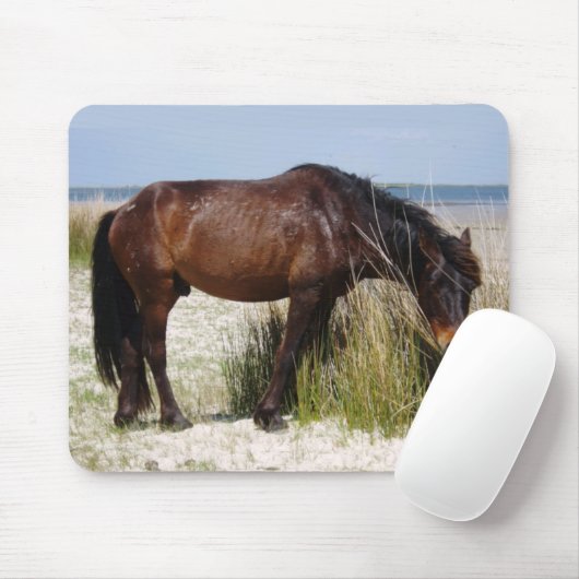 Shackleford Banks World Horse Grazing Mousepad (Mit Mouse)