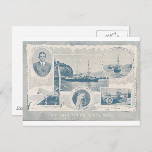 Shackleton 1908 Postkarte (Vorne/Hinten)