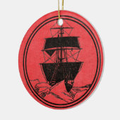 Shackletons Nimrod-Bucheinband-Weihnachten Keramikornament (Links)