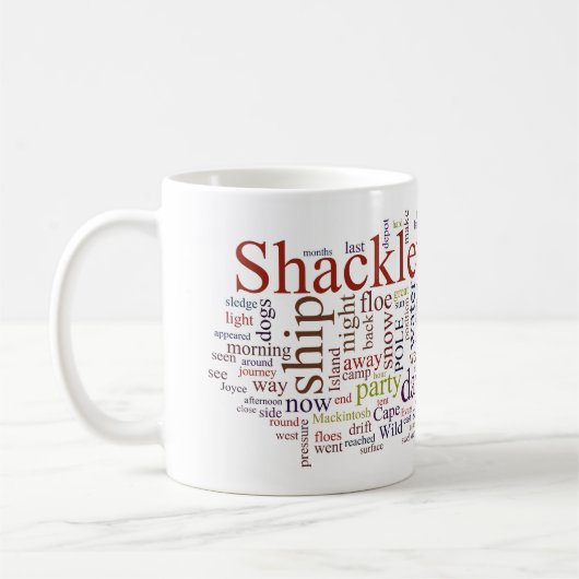 Shackletons "Süd" antarktische Ausdauer-Tasse Kaffeetasse (Links)
