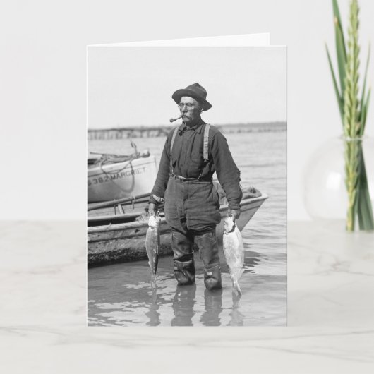 Shad Fishing, Anfang der 1900er Karte (Vorderseite)