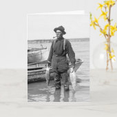 Shad Fishing, Anfang der 1900er Karte (Gelbe Blume)