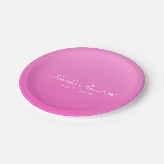 Shade of Pink Simple Minimalism Pappteller (Schrägansicht)