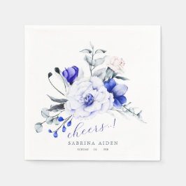 Shade of Royal Blue Elfenbein Blumenhochzeit Serviette