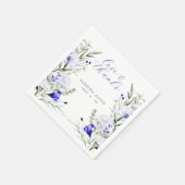 Shade of Royal Blue Elfenbein Blumenhochzeit Serviette (Ecke)