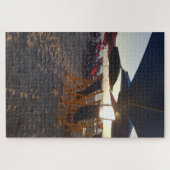 Shaded Beach Seating at Sunset Puzzle (Horizontal)