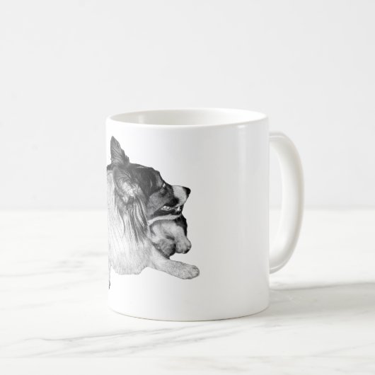 Shaded Corgi, Gentle Morning Kaffeetasse (VorderseiteRechts)