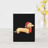 Shaded Cream Christmas Dachshund Dog Mom Funny Cut Karte (Gelbe Blume)