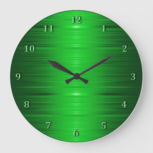 Shaded Emerald Green Wall Clock Große Wanduhr (Vorderseite)