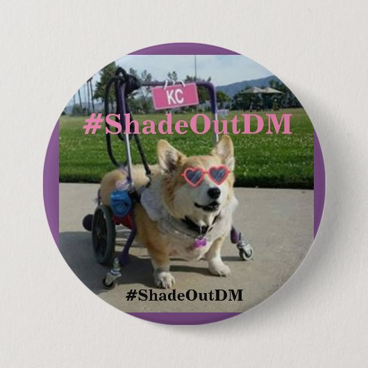 #ShadeOutDM Knopf Button (Vorderseite)