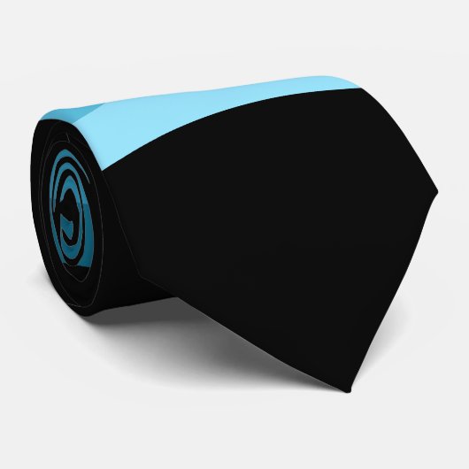 Shades Blue Ombre Arc auf Black Unique Krawatte (Gerollt)