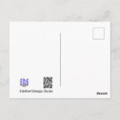 Shades der Lila Dahlia Nah Up DIY Postkarte (Rückseite)